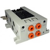 SMC solenoid valve 4 & 5 Port VQ VV5Q41-L, 4000 Series, Base Mounted Manifold, Plug-in, Lead Wire Cable